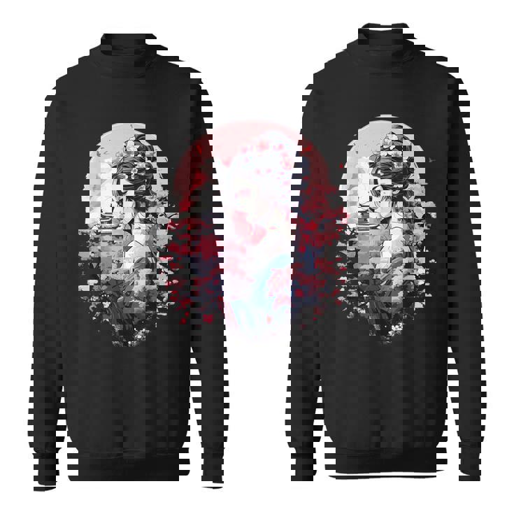 日本美術 浮世絵 アニメ 芸者 桜 富士山 スウェットシャツ