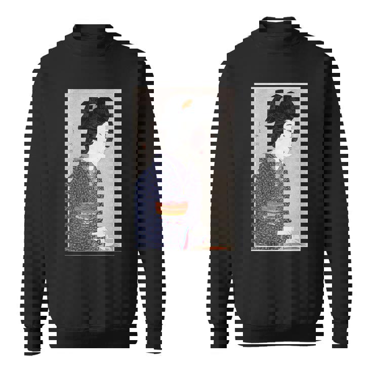 日本美術 芸者 日本木版 新版画美人画 スウェットシャツ