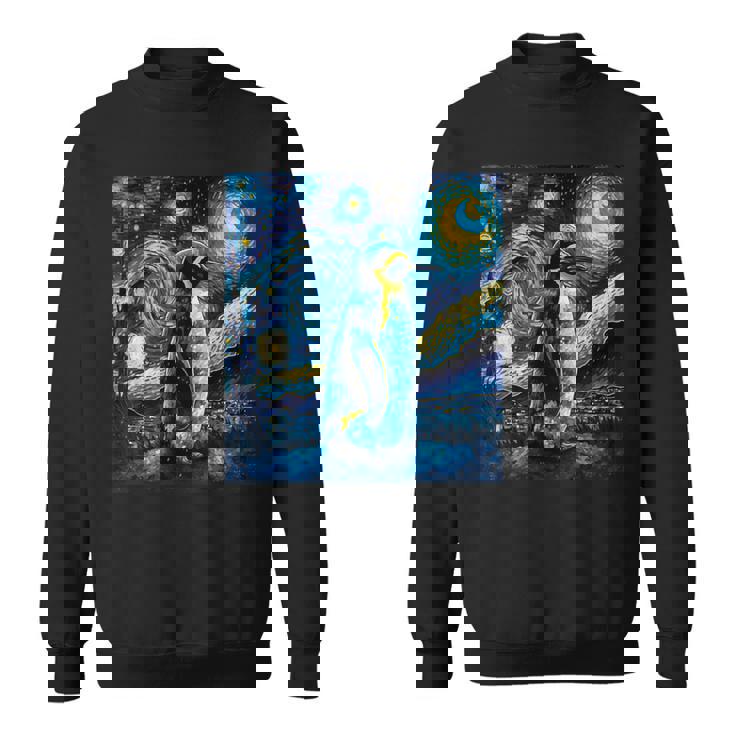 星月夜 ヴィンセント・ヴァン・ゴッホ 絵画 ペンギン スウェットシャツ