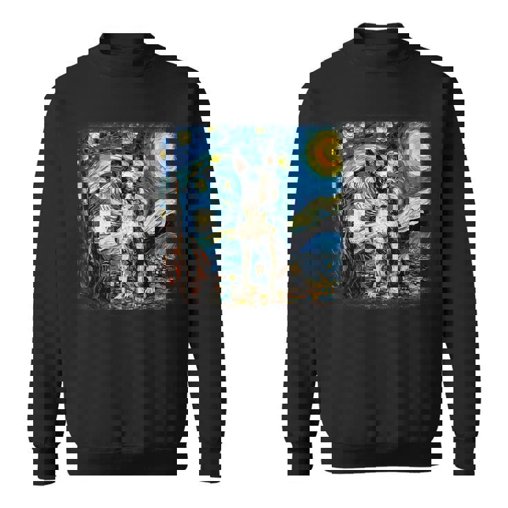 星月夜のヴァンゴッホ ボストンテリア スウェットシャツ