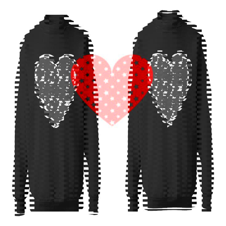 星柄のグラフィックハートプリント。 スウェットシャツ