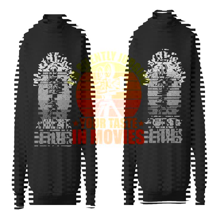 映画で味を判断する 映画ファン 映画 シネマ スウェットシャツ