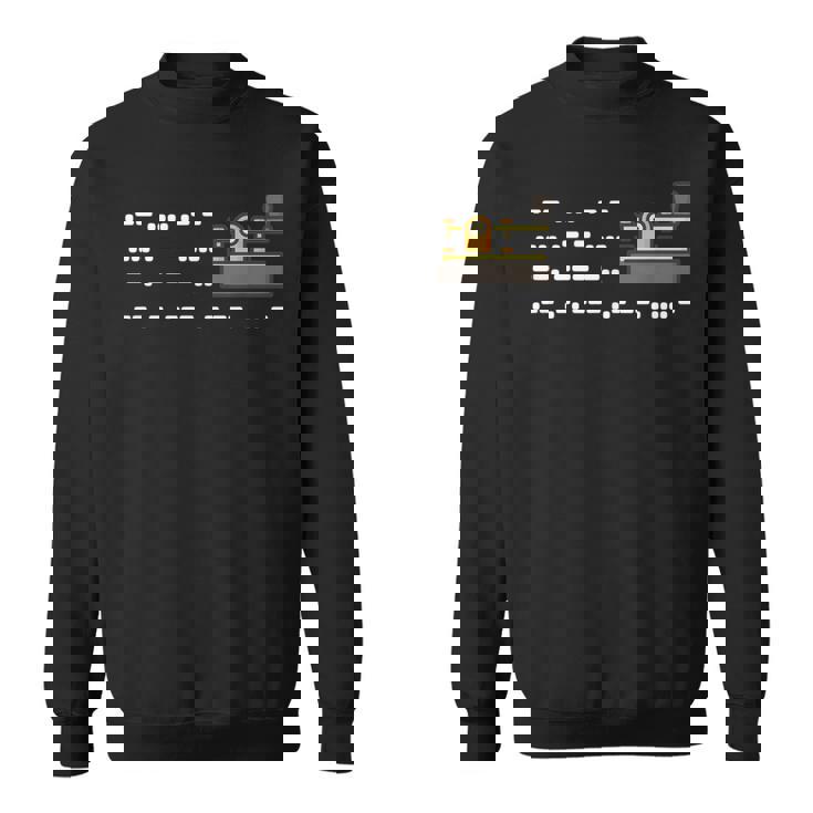 最初のモールス信号メッセージ-神は何を造ったのか スウェットシャツ