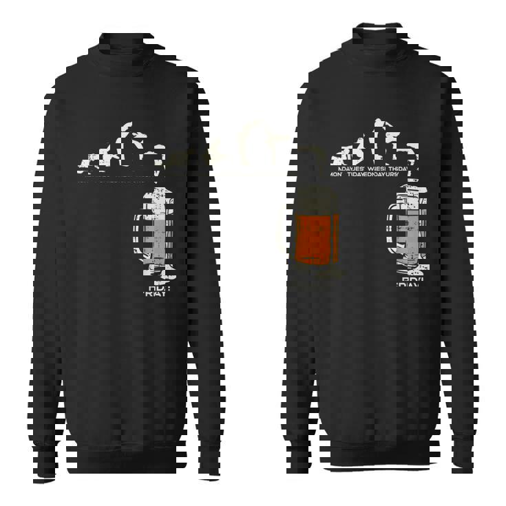 月曜日から金曜日のビールのおかしい仕事の週の飲むチームのギフトへの月曜日 スウェットシャツ