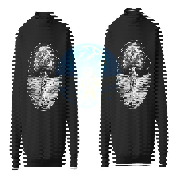 月面着陸 地球 グラフィック スウェットシャツ