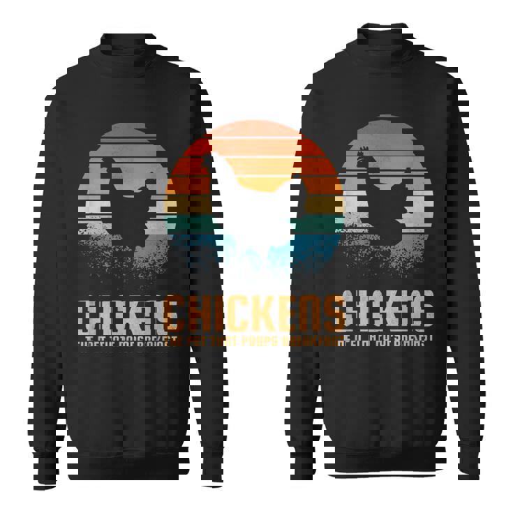 朝ごはんを食べるペット、ニワトリ スウェットシャツ