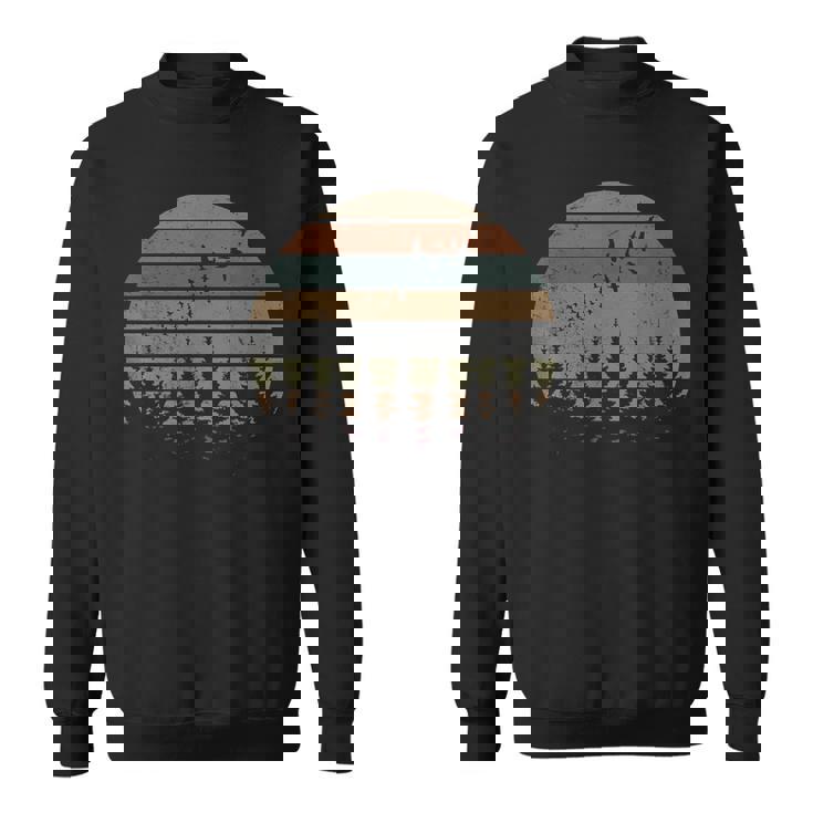 木 屋外 自然 鳥 レトロ 森 スウェットシャツ