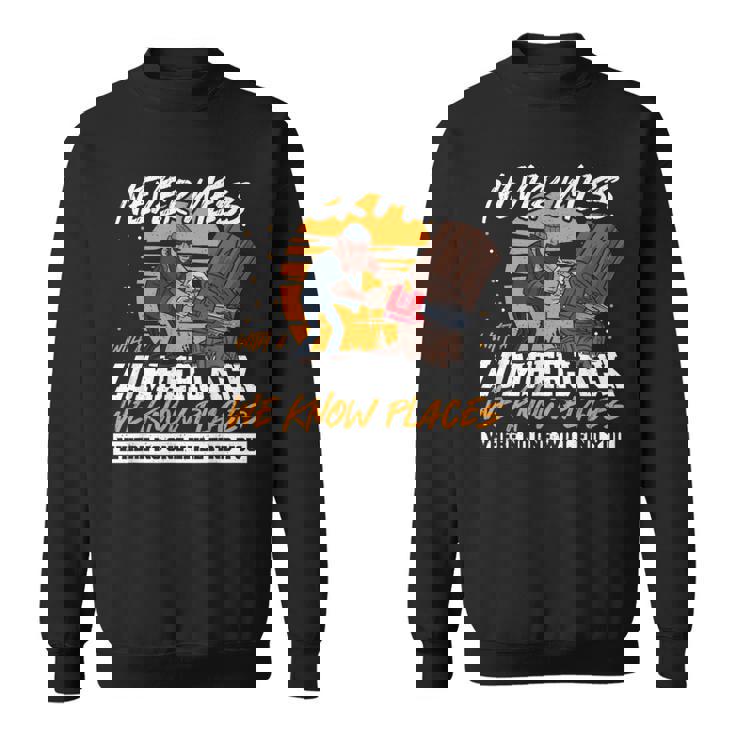 木こりを汚さない面白いロギング引用 スウェットシャツ