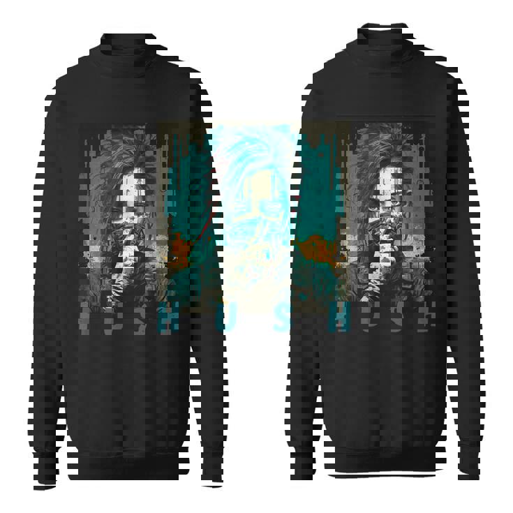 未来的なデザインを見せるサイバーパンクガール スウェットシャツ