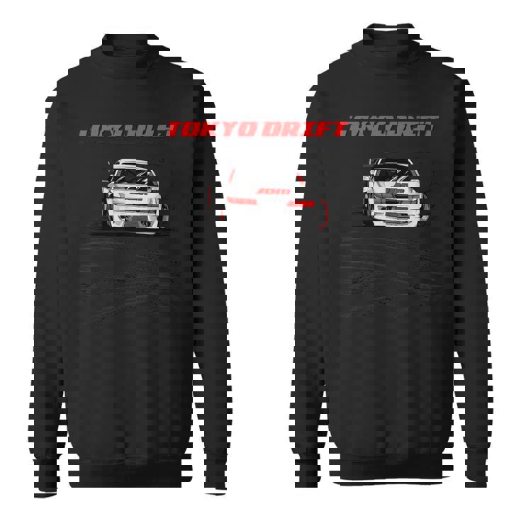 東京 ドリフトカー ジャパン ドリフトレーサー ドーナツ 運転 横向き スウェットシャツ