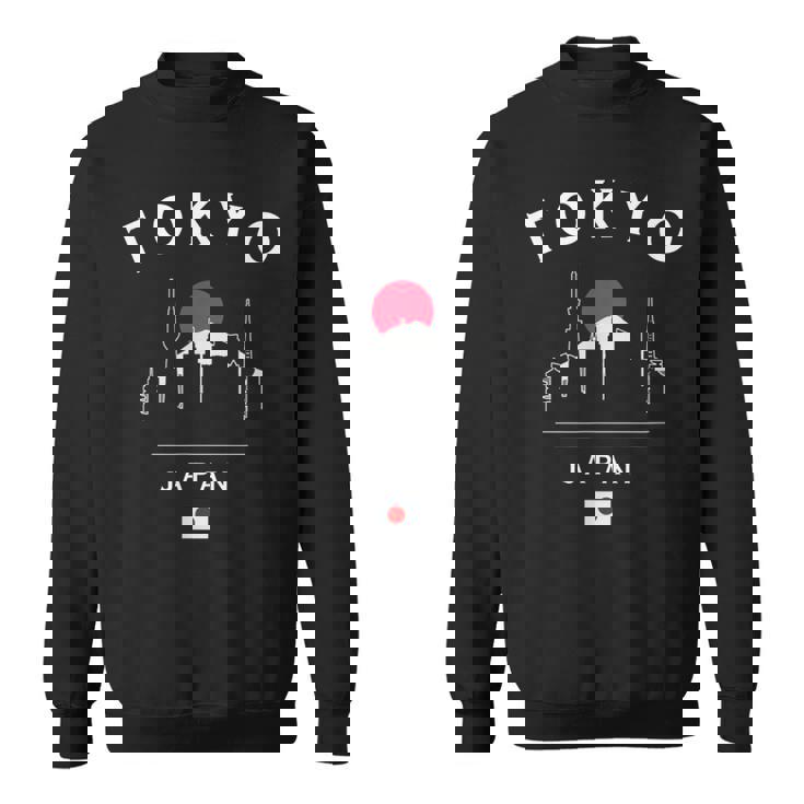 東京 日本 国旗 東京スカイライン ミニマリスト お土産 スウェットシャツ