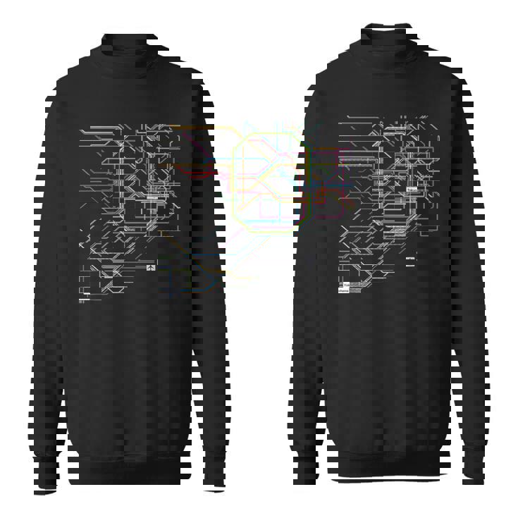 東京電車線路チャートユニセックス親子ペア スウェットシャツ