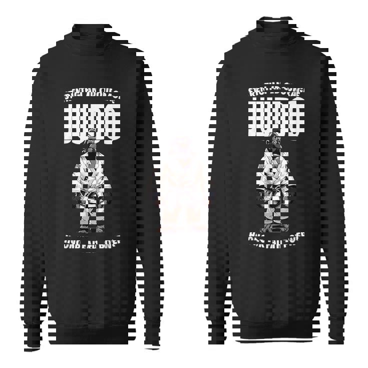 柔道ゴリラ かわいい日本の柔道家 スウェットシャツ