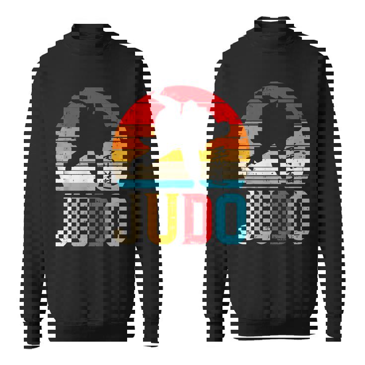 柔道投げ レトロ 日本の格闘技 柔道家 ファイター ギフト スウェットシャツ