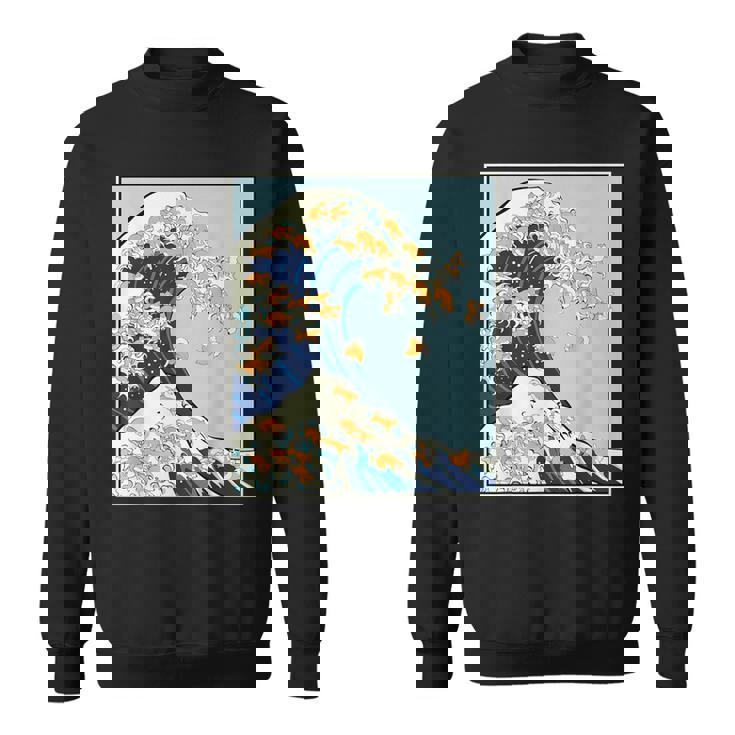 柴犬 大波 日本 神奈川 北斎 犬 動物 スウェットシャツ