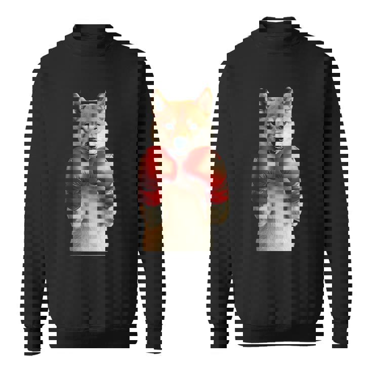 柴犬ボクシング 長袖tシャツ スウェットシャツ