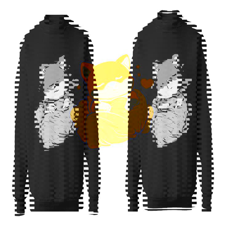 柴犬寝パジャマナイトタイムかわいいグラフィックネグリジェ スウェットシャツ