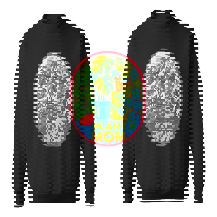 植物 ママ イラスト ポトス モンステラ 観葉植物愛好家 スウェットシャツ