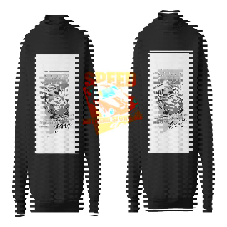 楽しいクールなレーシングカーイラスト スウェットシャツ