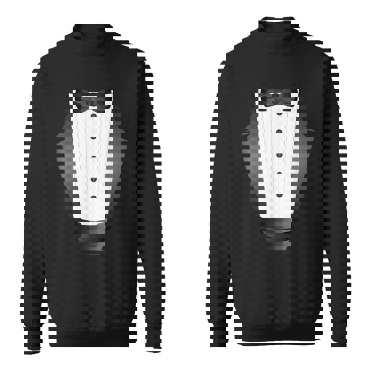楽しいブラックタイ イベント チーム 新郎 フェイク タキシード スウェットシャツ