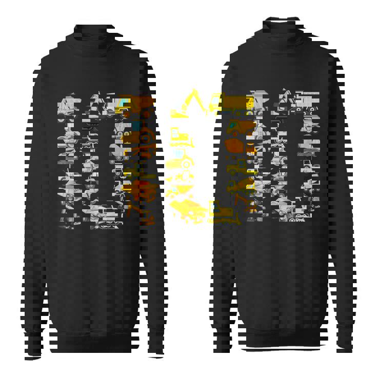 楽しい建設トラック 10歳の誕生日パーティー 男の子 10歳 スウェットシャツ