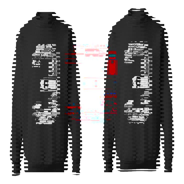 楽しい救急車 3歳の誕生日パーティー 男の子 3歳服 スウェットシャツ