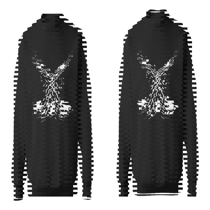 楽譜に猫を奏でる ノート 愛 音楽 スウェットシャツ