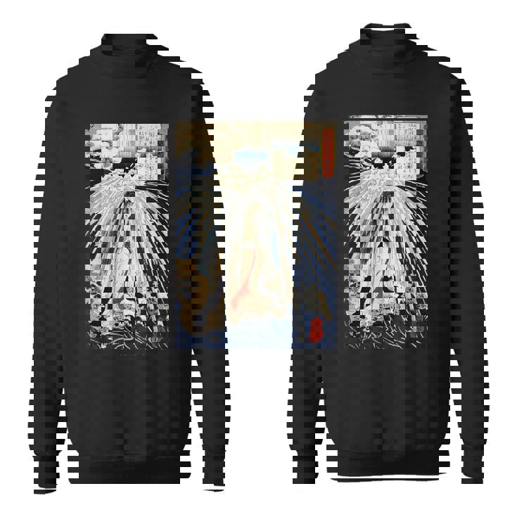 歌川国芳作 塔ノ沢の滝の下の初花 スウェットシャツ