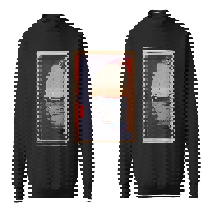 歌川広重 面白いtシャツ 名所江戸百景 絵画 アート メンズ 面白い 服 美術 グッズ 木版画 浮世絵 スウェットシャツ