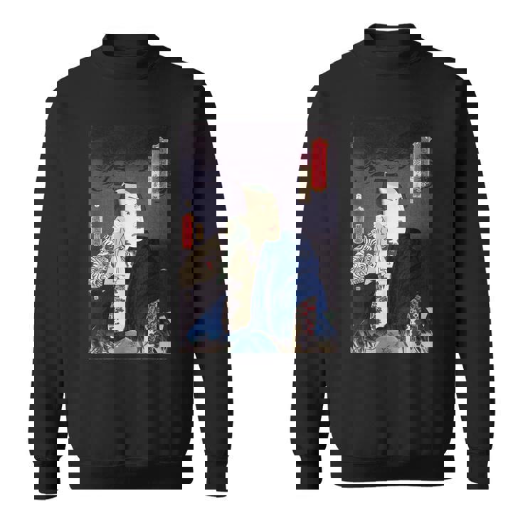 武士 歌舞伎 ヴィンテージ 日本の浮世絵 木版画 スウェットシャツ