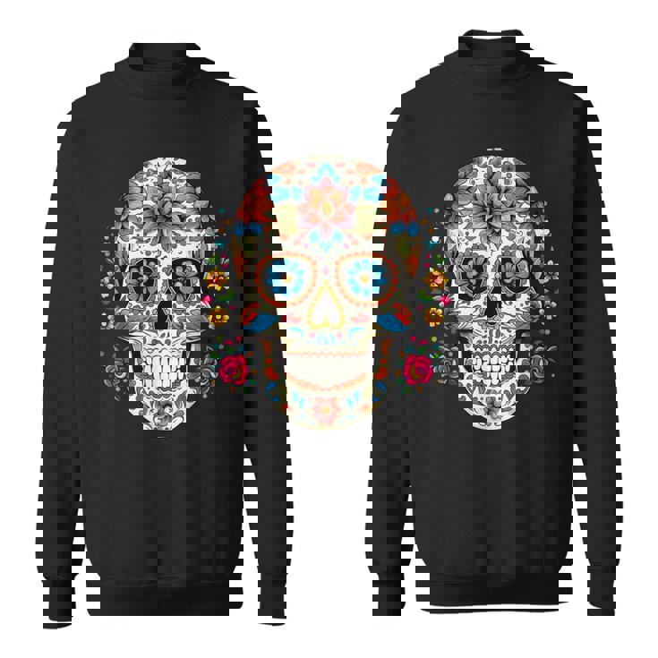 死者の日 シュガースカル 花柄 メキシコの日 カラベラデー スウェットシャツ