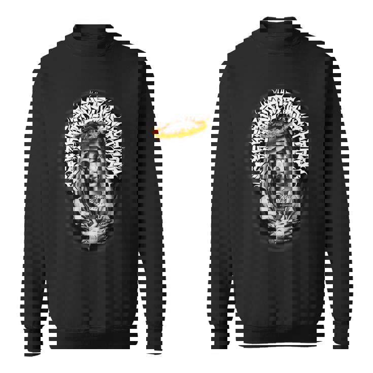 母マリア タトゥー Blessed Pray ゴシック スウェットシャツ