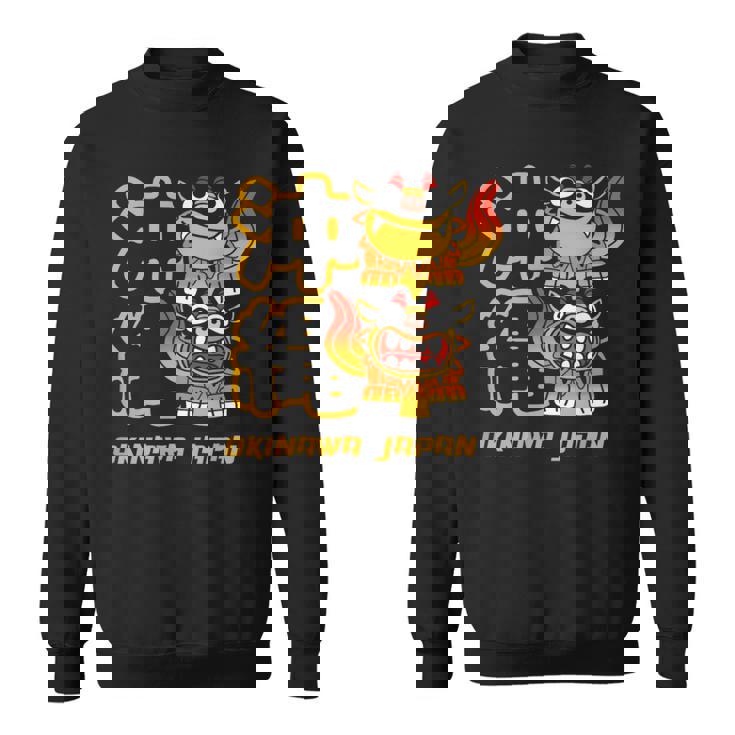 沖縄ジャパン シーサーガーディアンライオンズ 沖縄 日本語漢字 スウェットシャツ