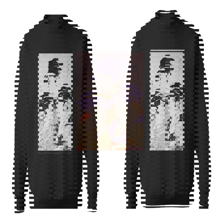 浮世絵 美人 ユーモア アート 絵 漢字 日本 スウェットシャツ