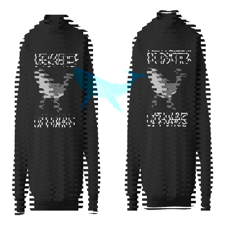 海 自然を愛する人 鯨のいる生活 スウェットシャツ