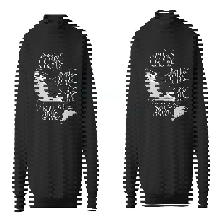 海の動物 シャチ クジラ 海の動物 スウェットシャツ