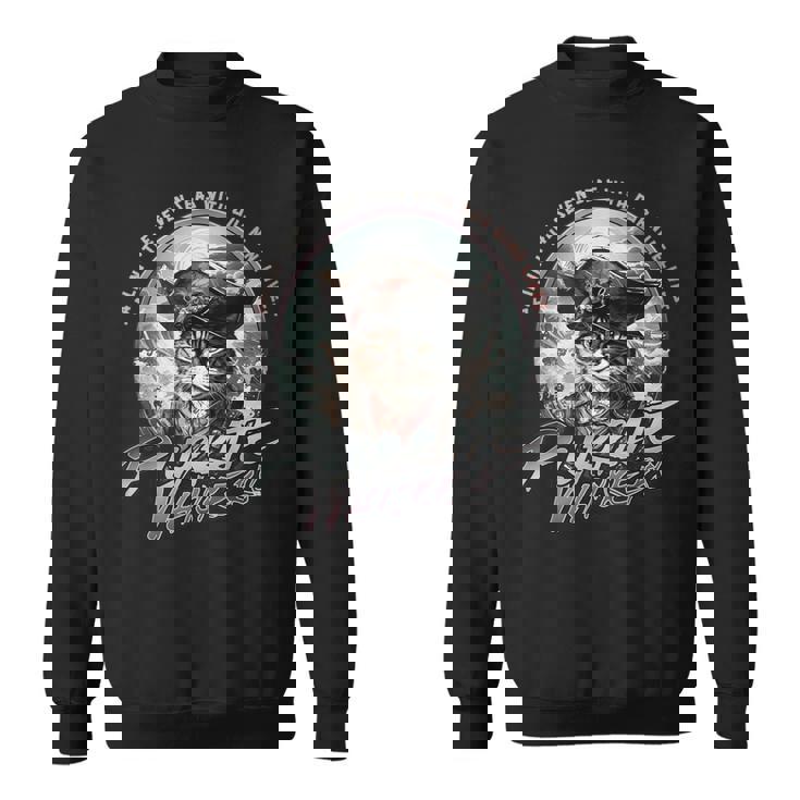 海賊ウィスカーおかしな海賊猫と帆走猫 スウェットシャツ