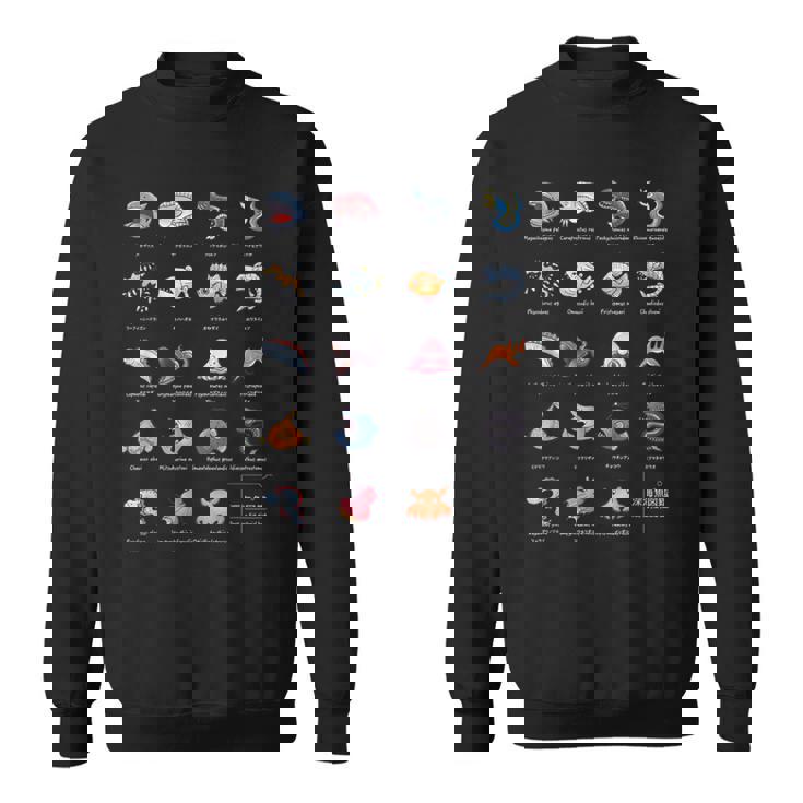 深海魚図鑑_文字白 スウェットシャツ