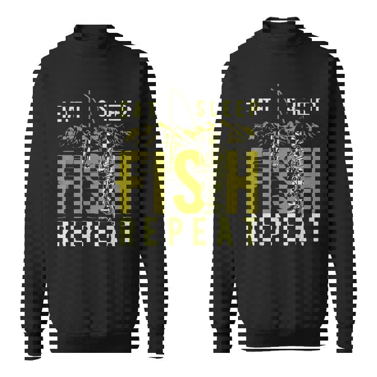 漁師のために睡眠魚を繰り返し面白い引用を食べる スウェットシャツ