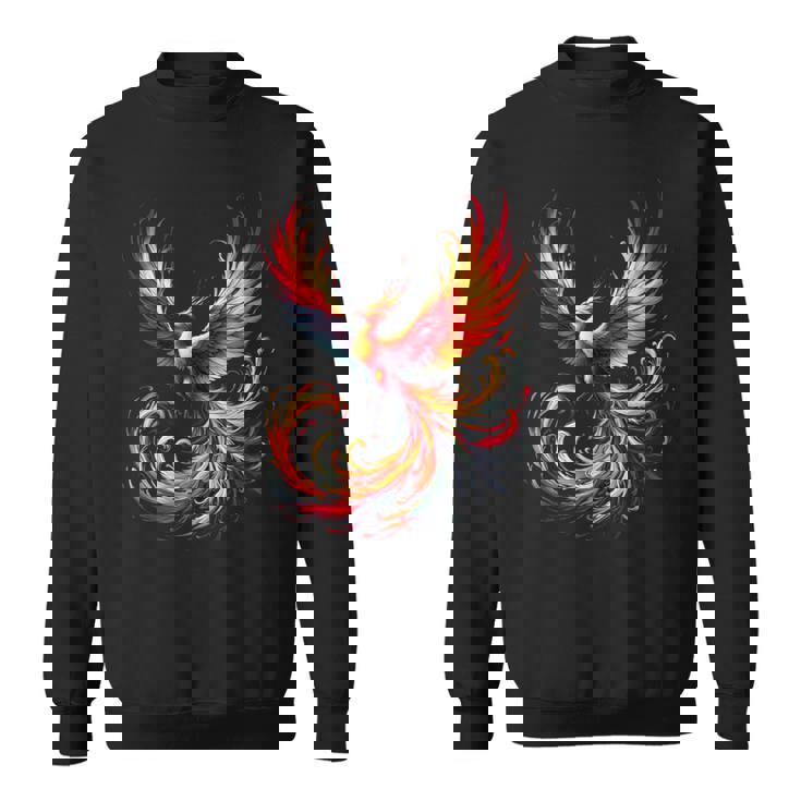 火の鳥 不死鳥 神話上の鳥 立ち上がり 再び生まれる 灰 長袖tシャツ スウェットシャツ