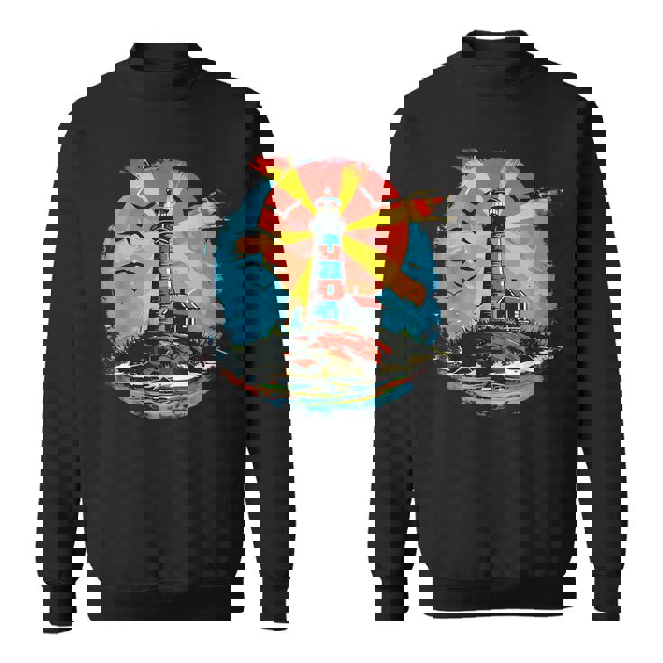 灯台 シーサイド ハウス セーリング 海 ビーチ ボート スウェットシャツ