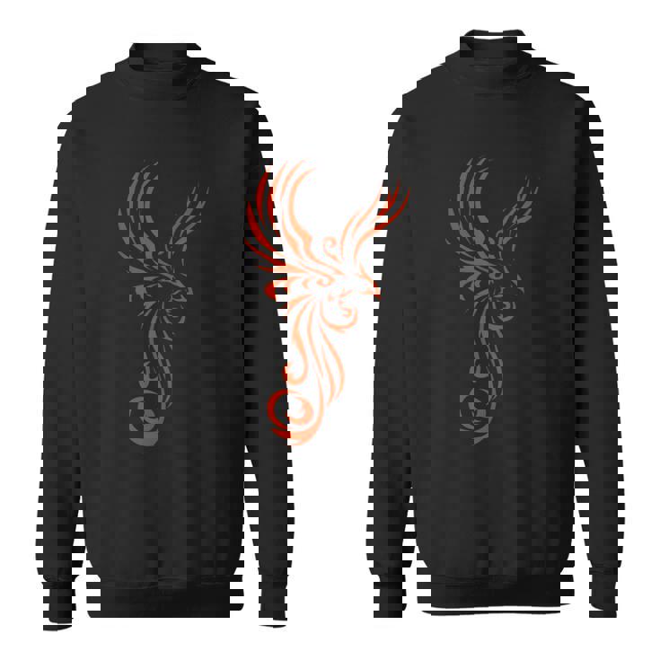 灰のタトゥー部族のモチーフから素晴らしいフェニックス。 スウェットシャツ
