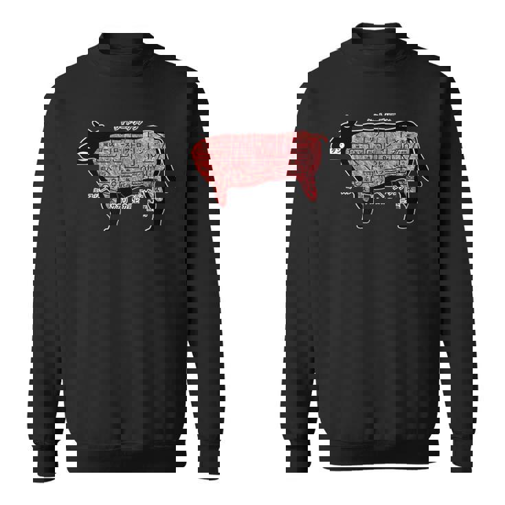 焼肉 カルビ 牛肉 焼肉定食 部位 面白い おもしろ ユーモア ギャグ お笑い スウェットシャツ