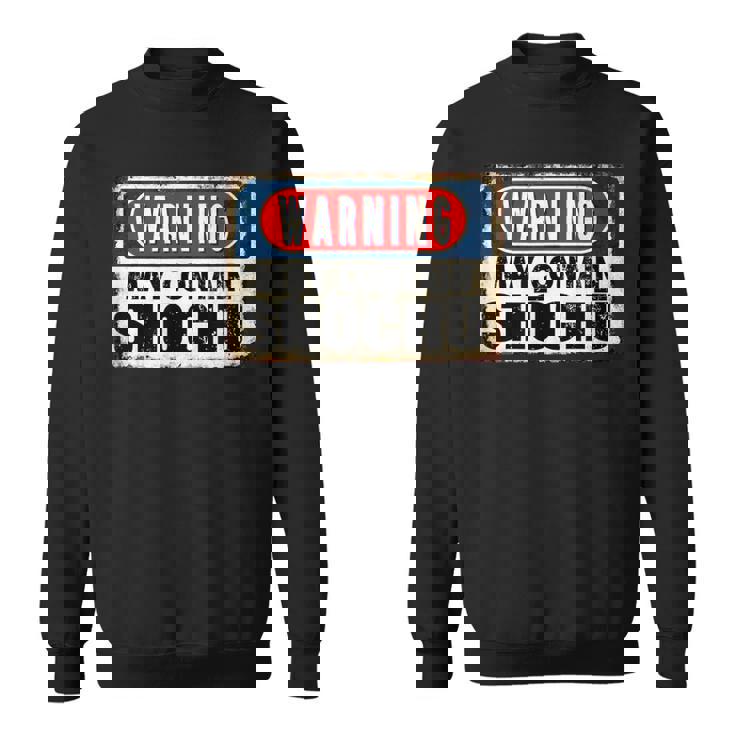 焼酎日本酒面白い警告サインが含まれている可能性があります スウェットシャツ