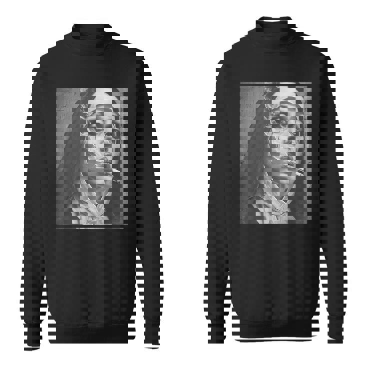 熱い修道女がタバコを吸う、反抗的な修道女 スウェットシャツ