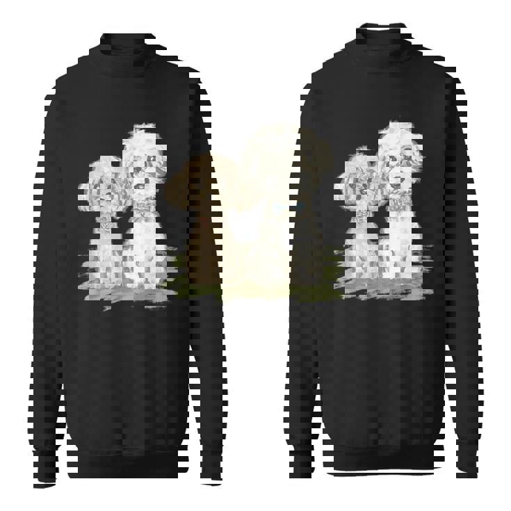 犬 トイプードル かわいい いぬ 子犬 ペット おもしろ 動物 イラスト スウェットシャツ