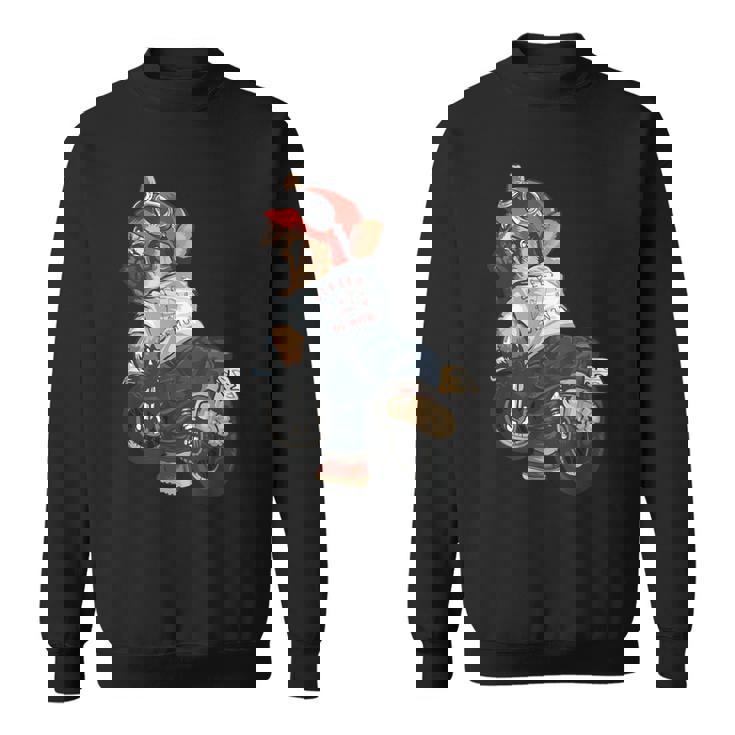 犬 おもしろ バイク オートバイ ライダース バイカー 面白い いぬ スウェットシャツ