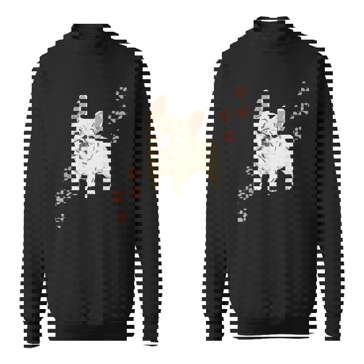 犬のプリントとフレンチブルドッグのグラフィック フレンチブルドッグ スウェットシャツ