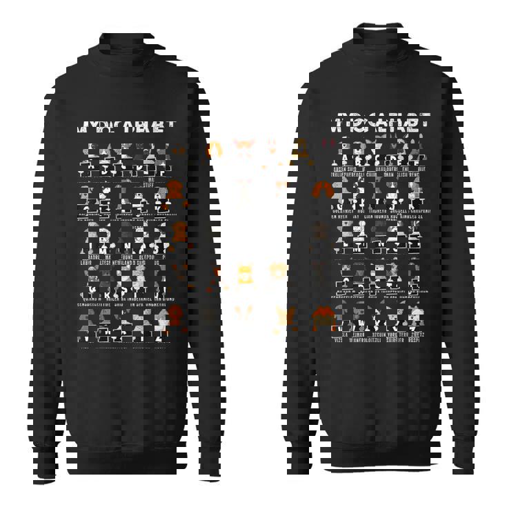 犬の種類 アルファベットa-Z Abc 犬の識別 スウェットシャツ