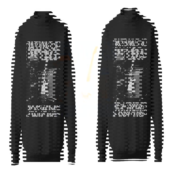 犬好き ギター ミュージシャン ペット 犬 演奏 ギター 面白い スウェットシャツ